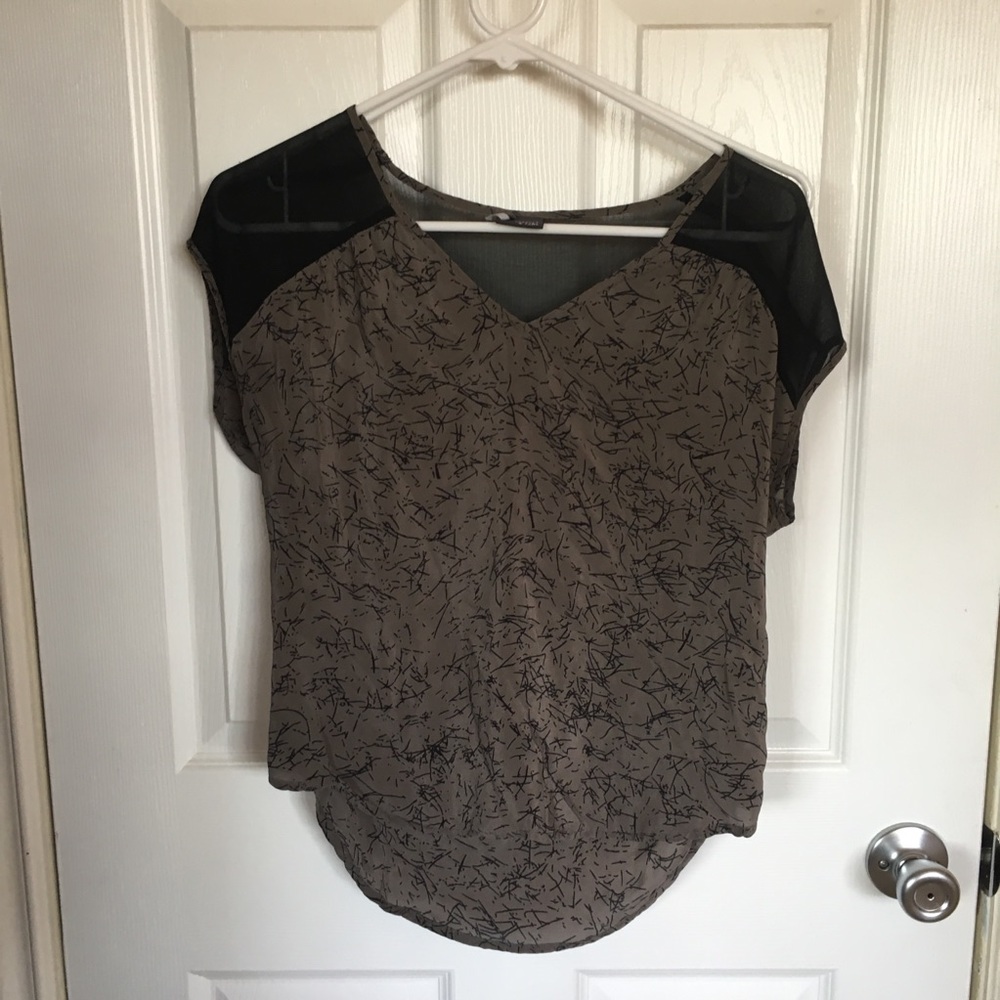 Sheer shoulder blouse